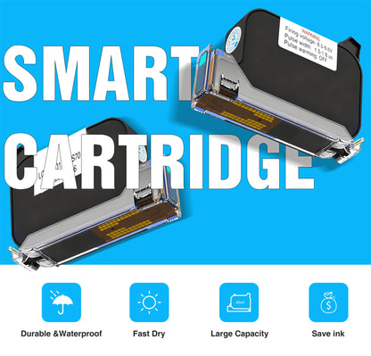 INPTNOV Handheld Inkjet Printer for Logo Batch Number Expiration Date Barcode Serial Number on Anything Glass Farbic Wood Plastic Cardboard Metal Clothes,42ml Fast Dry Ink,Last 16H,0.5 Inch Nozzle