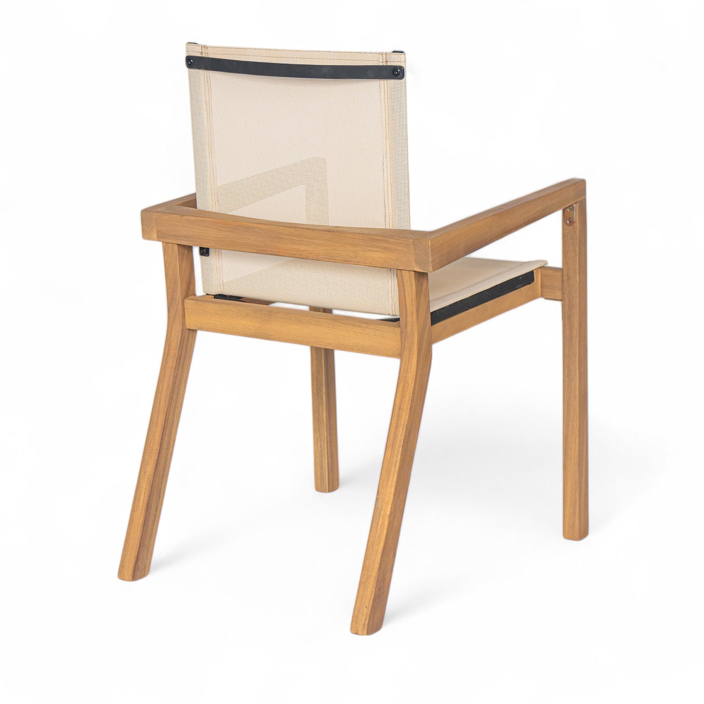 Christopher Knight Home Zion Acacia Wood Outdoor Dining Set for 6, 7 Piece Patio Dining Table and Chair Set, Wooden Outdoor Dining Armchair and Table Set, Teak+Beige