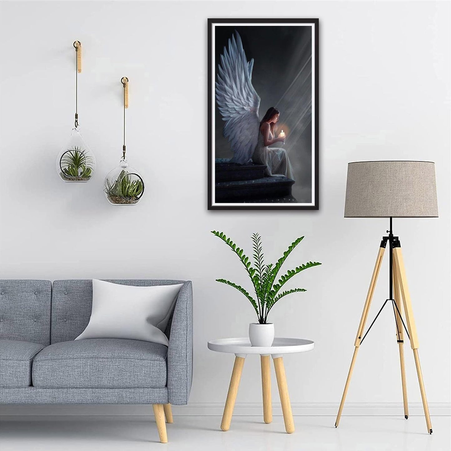 ZHUMUTO Large 5D Diamond Art Painting Kits for Adults,15.7x27.5inch Angel A DIY Full Round Drill Diamond Dots Large Size,Big Gem Art and Crafts for Home Wall Decor Gifts