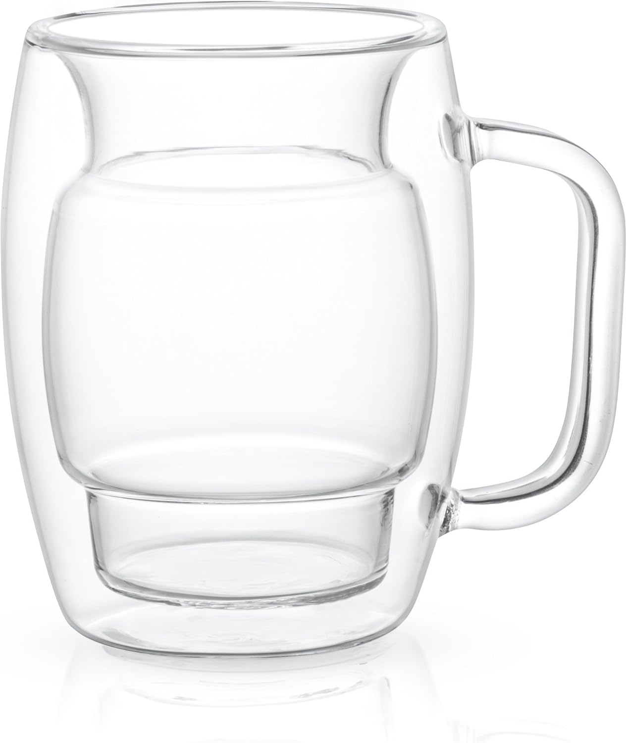 JoyJolt Cadus Double Wall Insulated Glass Coffee Cups Set of 2 - 10-Ounces Tea Glasses