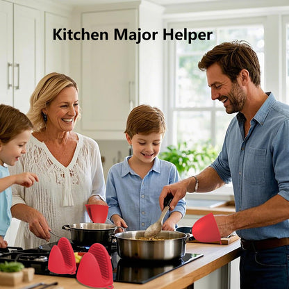 Silicone Oven Mitts Heat Resistant Pot Holder Set for Kitchens, 3 Pair Mini Cute Kitchen Mittens Silicone Pinch Grip, ChufanMomsil Small Short Oven Rubber Gloves for Air Fryer, Baking, Colorful