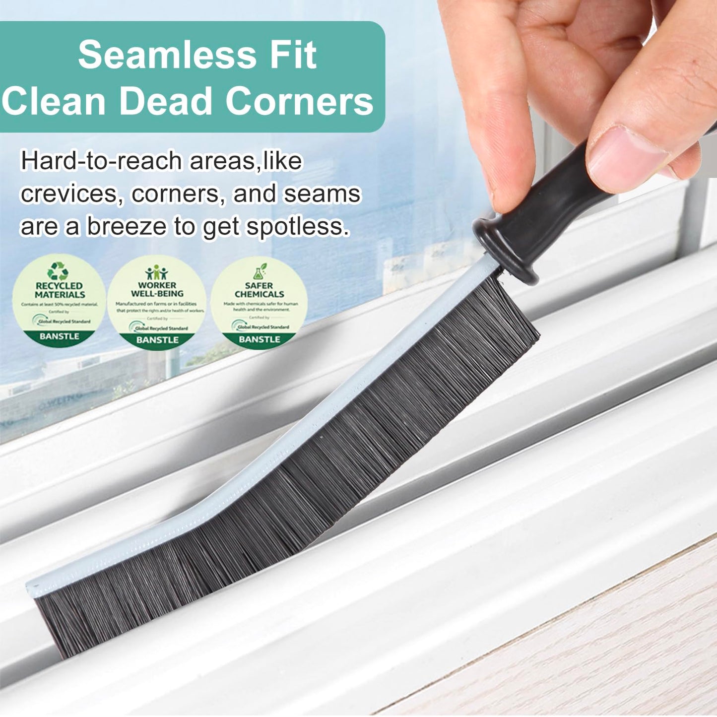 Crevice Cleaning Brush，Hard-Bristled Grout Brush，2026 New Multifunctional Gap Cleaning Brush Tool，Dead Corners Brushes for Bathroom Kitchen Tiles Window Door Slots，5pcs