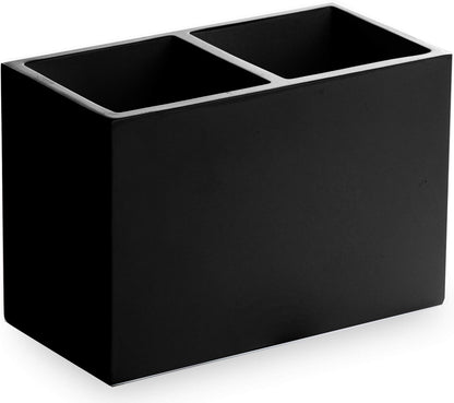 2 BINO | Multi-Purpose Compartment Organizer - Elegant Makeup Brush & Toothbrush Holder for Bathroom and Vanity |