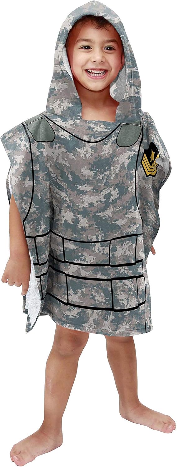 22 22 Inches Jay Franco Trend Collector Soldier Bath/Pool/Beach Hooded Poncho Towel - Super Soft & Absorbent Cotton