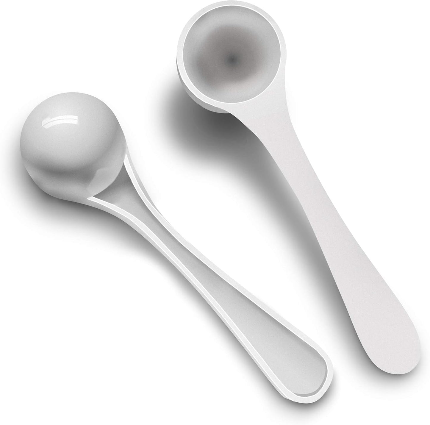 2.5g (5ml) Pack 5 1/2 Plastic Measuring Spoons of Mini Scoops for Protein Poweder, Baby Formula, Coffee, Protein