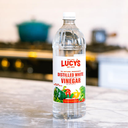 Lucy's Family Owned - Natural Distilled White Vinegar, 32 oz. bottle (Pack of 2) - 5% Acidity