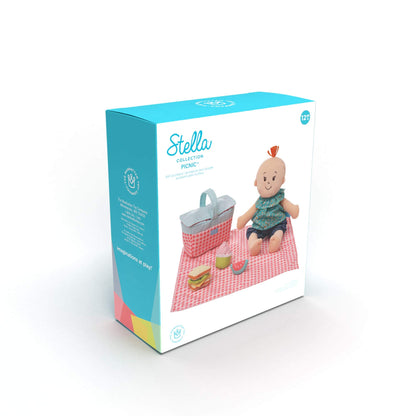 Manhattan Toy Stella Collection Picnic 5 Piece Baby Doll Picnic Playset for 12" and 15" Stella Dolls
