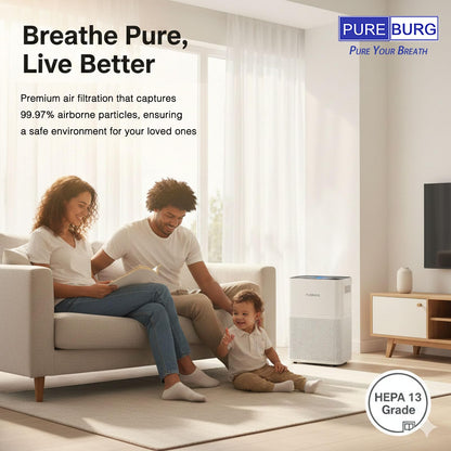 PUREBURG Replacement Pre-Filter Compatible with Molekule Air Purifier, 2-Pack High-efficiency HEPA Activated Carbon 2-in-1 Air Clean Dust VOCs Odor