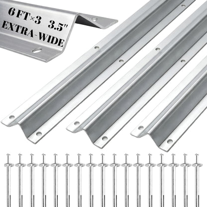 18 FT Extra Wide 3.5" Wide Heavy Duty V-Track for Sliding Gate, Compatible with 4" & 6" V-Groove Wheels, Galvanized Steel Ground Track Modular Design for Driveway, Warehouse & Industrial Gates