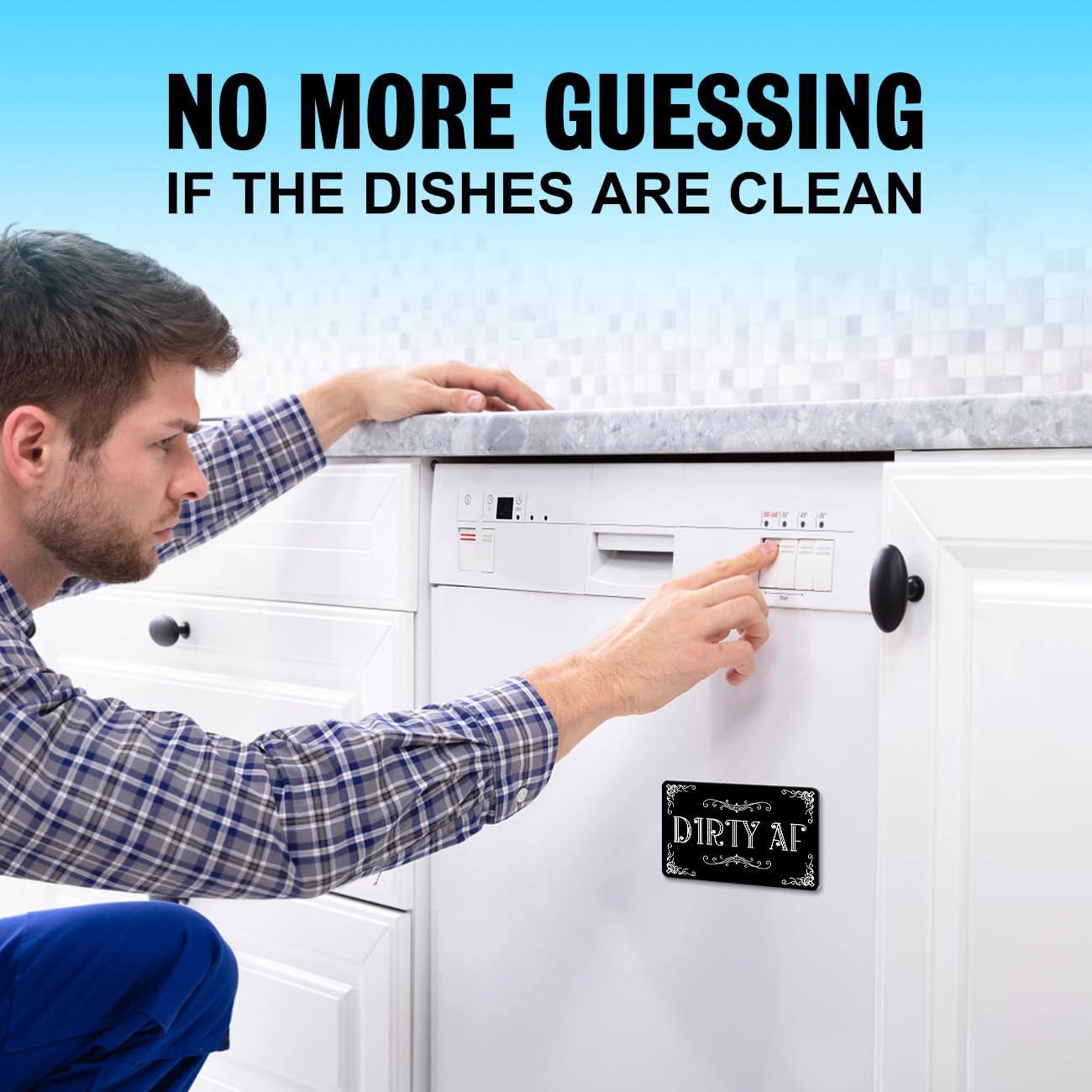 Funny Clean Dirty Dishwasher Magnet, Double Sided Kitchen Reversible Sign, Apartment Kitchen Accessories Decor Magnet