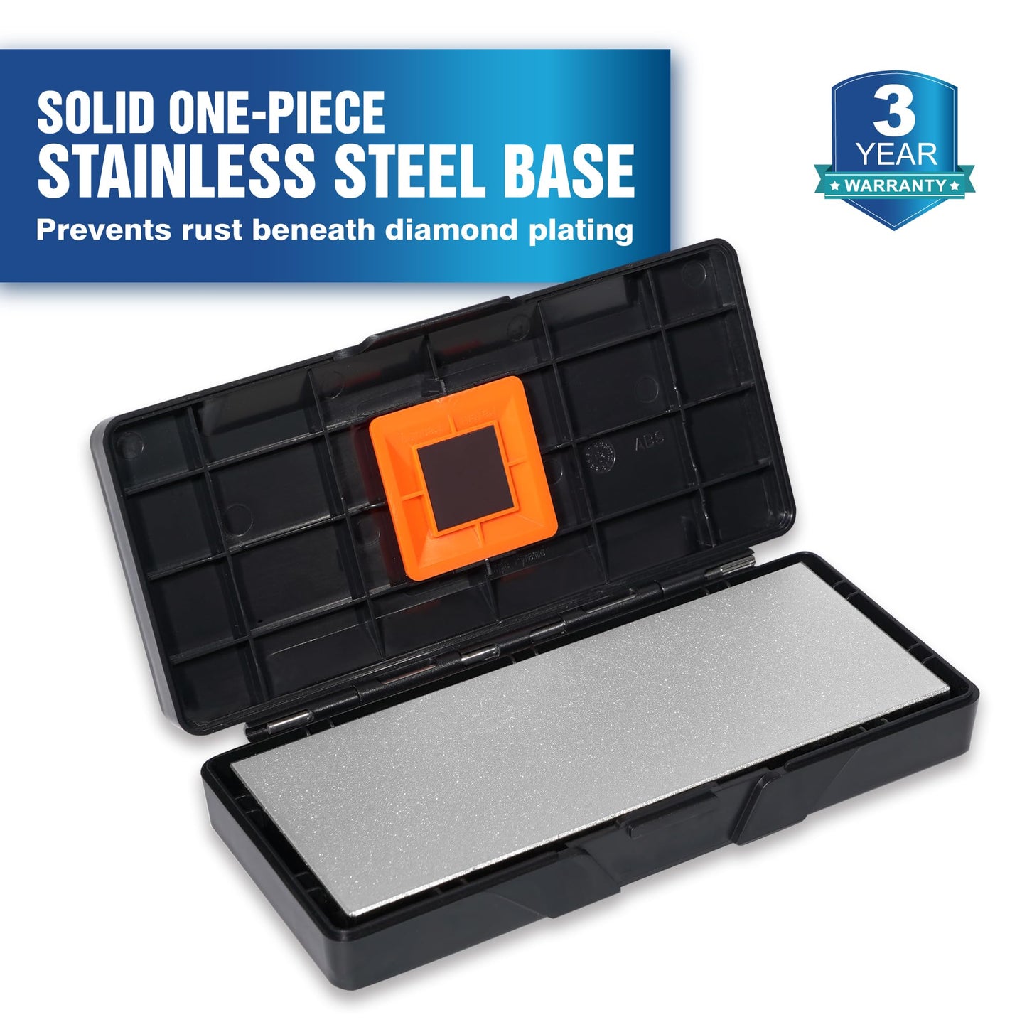 SHARPAL 156N Double-sided Diamond Sharpening Stone Whetstone Knife Sharpener | Coarse 325 / Extra Fine 1200 Grit | Storage Case with NonSlip Base & Angle Guide (6 in. x 2.5 in.) Mothers Day Gifts