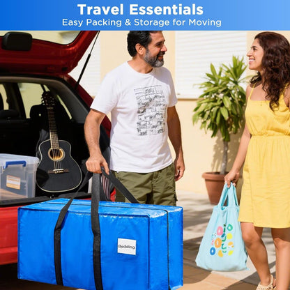 2 Pack Packing 29L 14W 13H BETU Moving Bags Moving Storage College Dorm Camping Travel PE Heavy Duty, Sturdy Handle