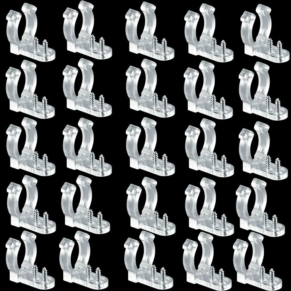 Xianglangsuccess 50 100 LED Rope lamp Holder Transparent PVC Holder with Screws for Wall mounting and Strip mounting