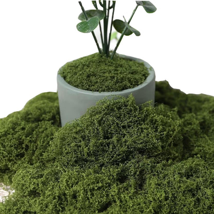 Artificial Moss 8.8oz Laying area of 12 Square feet Fake Green Moss for Crafts, Potted Plants, Fairy Garden Decor, DIY Table Centerpieces, Wedding Party Decoration window display (Moss green)