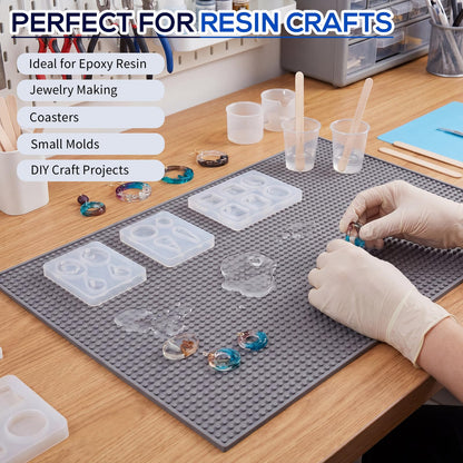Singhoow Large Silicone Resin Mat 27.6" x 15.7", Heat Resistant Non-Slip Craft Mat for Epoxy Resin, Easy Clean Silicone for Jewelry Casting, Cup Turner, Kitchen Counter & Table Protector