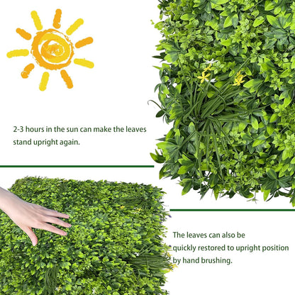 ODTORY Artificial Plant Wall Roll: 72 X144 in (72 sqft) UV-Anti Ivy Privacy Fence Screen Faux Greenery Panels Backdrop Boxwood Ivy Vine Leaf Hedge Fence for Indoor Outdoor Green Decor