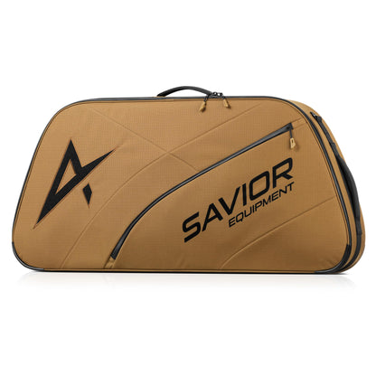 Savior Equipment Hyperion Deluxe Compound Bow Case Soft Shell Bag Fits 32" 36" 40" ATA, w/CamShield Cover & Quick-Release Grip Wrap, w/Backpack Shoulder Straps (Coyote Brown, 32" ATA)