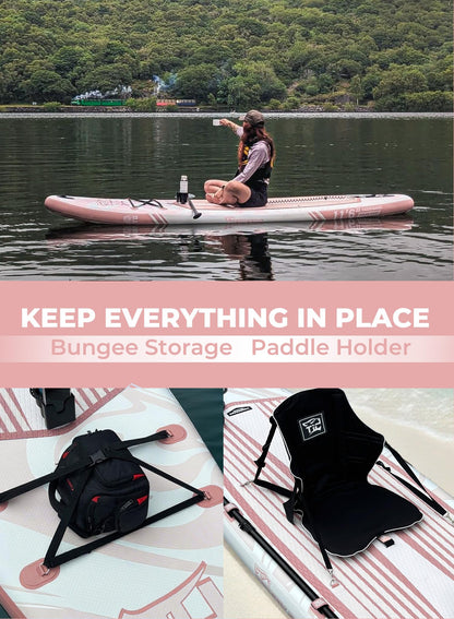 TIGERXBANG Inflatable Stand Up Paddle Board 11'6"×35"×6" with Complete Accessories, Premium Large Paddle Boards for Adults/Youth, Paddle Board Polar Rose Collection