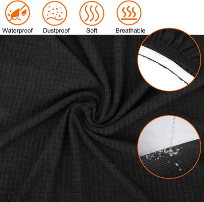 SUNJOYCO Computer Office Chair Covers Set, Water Resistant Stretchable Slipcovers with Armrest Covers