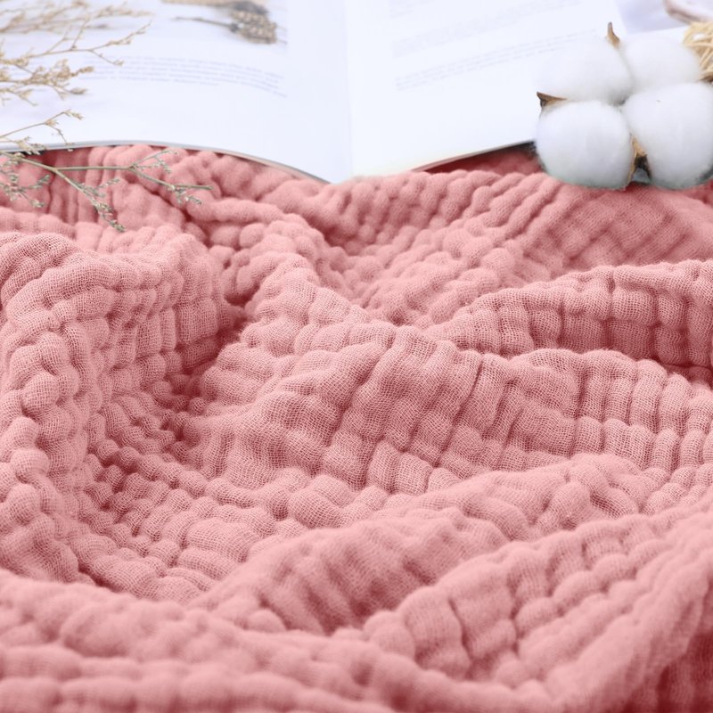 Yoofoss Muslin Blanket 100% Organic Cotton Large Twin Size 60" x 80" for Bed Couch Summer Gauze Blanket for Adults Lightweight and Breathable Bean Paste