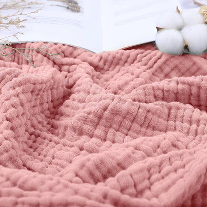 Yoofoss Muslin Blanket 100% Organic Cotton Large Twin Size 60" x 80" for Bed Couch Summer Gauze Blanket for Adults Lightweight and Breathable Bean Paste