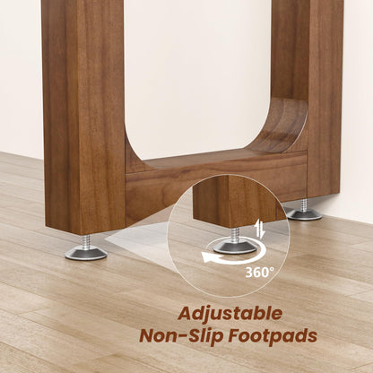ENPKLUTE Solid Wood Console Table - Narrow Entryway Table, 47.2 Inch Sofa Tables Behind Couch, Farmhouse Console Tables for Entryway, Hallway, Living Room, Foyer, Easy Assembly - Walnut