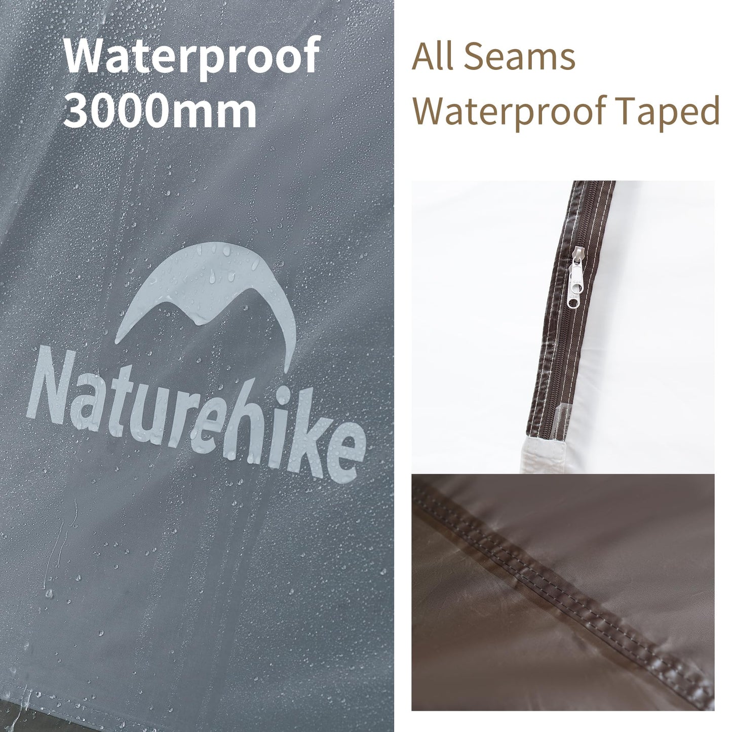 Naturehike Cape 6 Person 8 Person Camping Tent, 60S Easy Setup Instant Tent Pop up Tent, Waterproof Large Tall 6/8 Person Tents for Camping, Car Camping