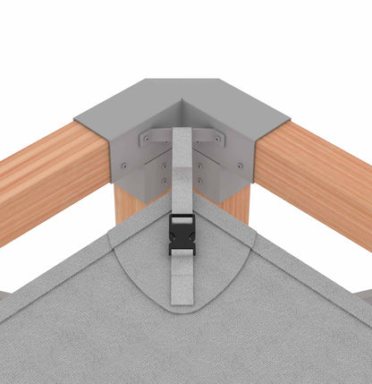 Bali 8 x 8’ Cedar Pergola - Easy to Assemble. Western Red Cedar, Sunshade Canopy, Sustainably Sourced, Made in Canada. Perfect for Patio, Deck or Backyard.