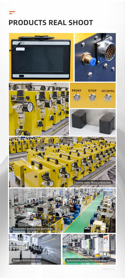LYXC Pneumatic Dot Peen Marking Machine for Metal Engraving Machine Marking Range 150×80mm Digital Control Pneumatic Dot Peen Marking Machine for Characters, Serial Numbers, Date and Graphics, etc