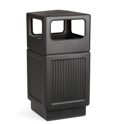Safco Canmeleon Trash Can, 38 Gallons, Indoor and Outdoor Use, Durable & Weather-Resistant Commercial Garbage Can, Black