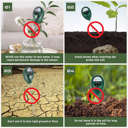 Skiennix Plant Moisture Meter - Accurate Soil Water Level Indicator for Indoor & Outdoor Use | 2-Pack Green