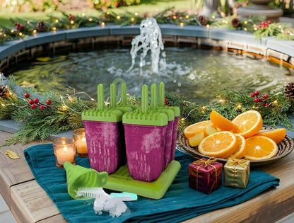 Mamasicles Popsicles Molds with Sticks for Summer Fun 6 Individual Pieces BPA Free Popsicle Holders for Kids Reusable Plastic Ice Pop Mold with Silicone Funnel and Cleaning Brush