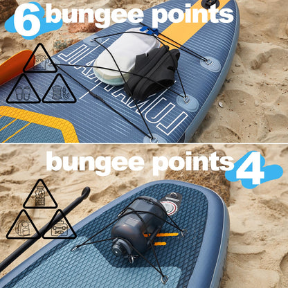 【11'×34"】 Extra Long/Extra Wide Premium Inflatable Stand Up Paddle Board (SUP) – Portable & Lightweight for Yoga, Surfing, Family Fun | Complete Kit with Paddle, Pump, Bag | Durable Design