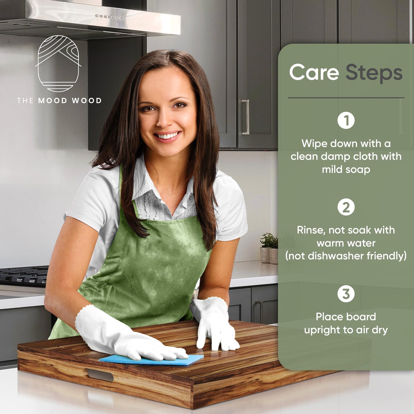 Noodle Board Stove Cover Cutting Board with Handle - Stove Top Cover with Care Brush FSC Certified - Multiuse Gas Stove Cover Board for Serving Chopping Decorating, 30”x22”(Outer) / 28.5”x20.5”(Inner)