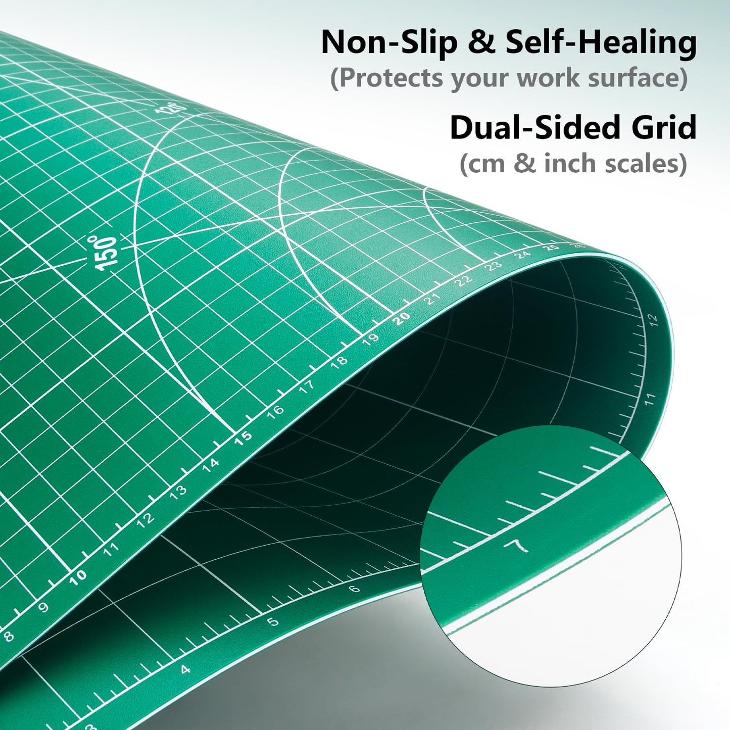 ArtAt Self Healing Cutting Mat: 24 x 36 inch Green Large 5-Ply Double-Sided Durable Non-Slip PVC Cutting Mat for Sewing Quilting Scrapbooking Art & Crafts projects…