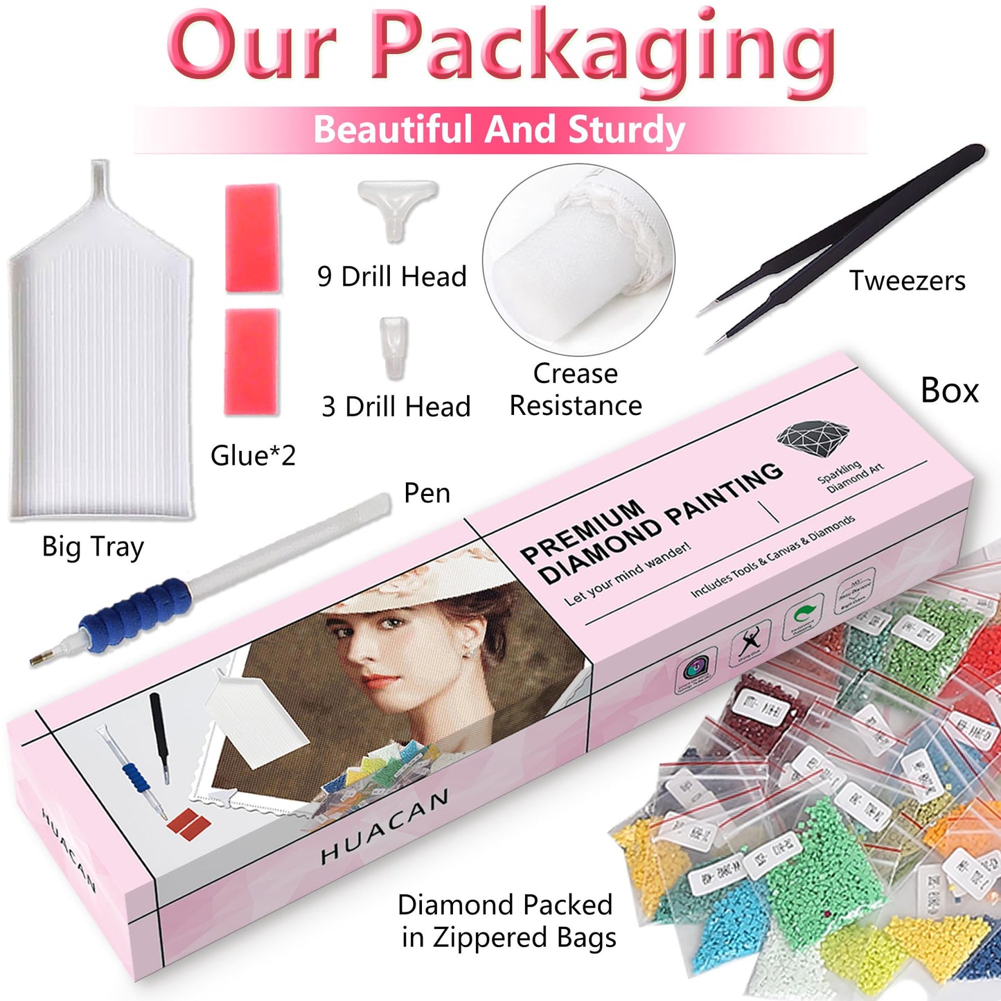 Huacan Diamond Painting Kits DIY Halloween Pumpkin Diamond Art Kits for Adults AB Full Square Drill Resin Beads Gem Art Kits for Home Wall Decor 11.81 * 15.74inch