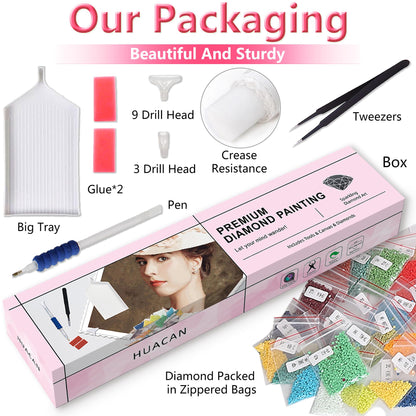 Huacan Diamond Painting Kits DIY Halloween Pumpkin Diamond Art Kits for Adults AB Full Square Drill Resin Beads Gem Art Kits for Home Wall Decor 11.81 * 15.74inch