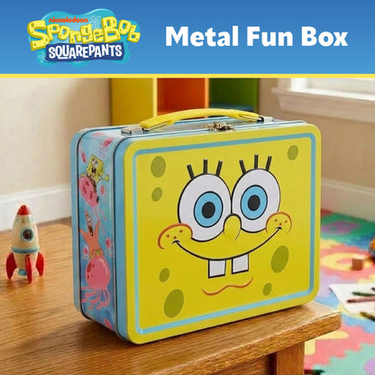 AQUARIUS SpongeBob SquarePants Fun Box 8x6 Inch - Official Nickelodeon Tin Storage Collectible Merchandise Gift for Kids, Teens and Adults