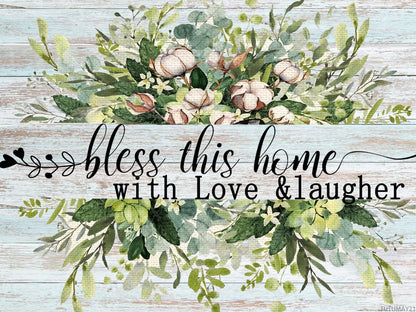 TUTUMAY21 DIY 5D Diamond Art Kits Painting for Adults Family Bless This Home Farmhouse Religious Inspirational Sayings Rustic Blessed Signs for Decor 12x16 inch