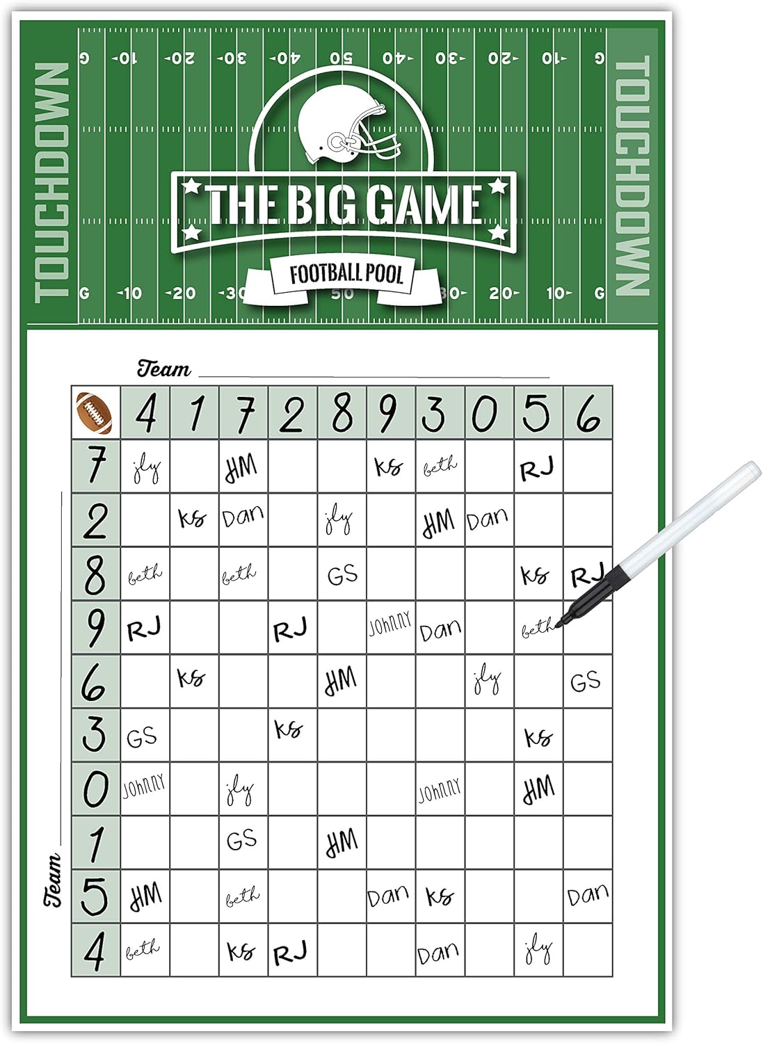 2026 1 (11x17 inch) Katie Doodle - Superbowl Party Decorations - (Made in the USA) - Essential Super-Bowl Party