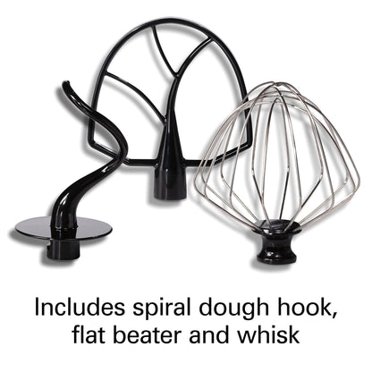 Hamilton Beach Professional All-Metal Stand Mixer with Specialty Attachment Hub, 5 Quart Bowl, 12 Speeds, Includes Flat Beater, Dough Hook, Whisk (63240)