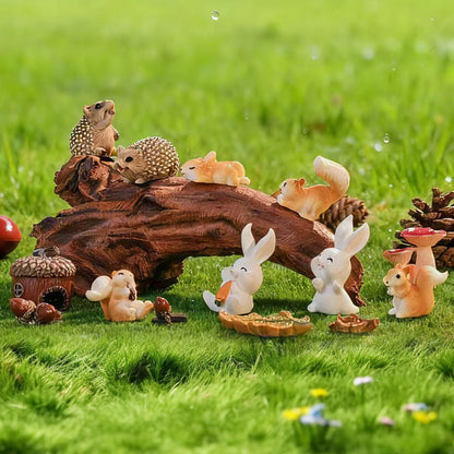 VerdantVibes Fairy Garden Accessories Kit – 16-Piece Miniature Woodland Decor with Pinecone House, Mushroom & Gift Box – Fairy Garden Figurines for Indoor Outdoor Fairy Garden Decorations