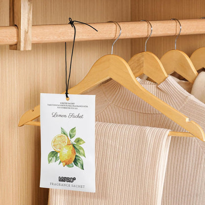 12 Packs Closet MYARO Lemon Scented Sachets for Drawer Bathroom Odor Eliminator - Fresh Home Fragrance Car Air Frehener