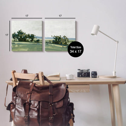 Stupell Industries 2pc Canvas Wall Art Set - Countryside Grassland Nature Landscape Design by Emma Caroline