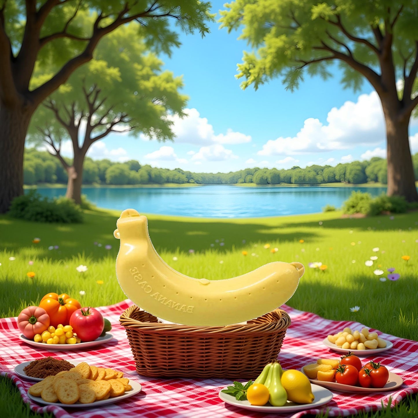 Rosojodg Yellow Cute Banana Storage BPA-Free Outdoor Travel Case,Box Holder Case Keep Fresh Banana Keeper and Protector, Banana Carrier Storage Box for Picnic Camping,Container Sets Food Containers