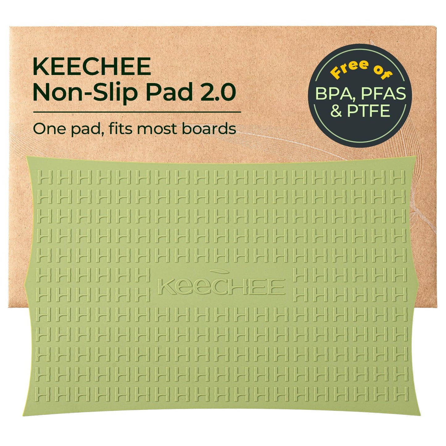 Keechee Silicone Non-Slip Mat for Cutting board, Preventing Cutting Injuries in the Kitchen Chopping Boards Feet for Kitchen Safe, Warm Gifts for Kitchen & Home Protector (Green)