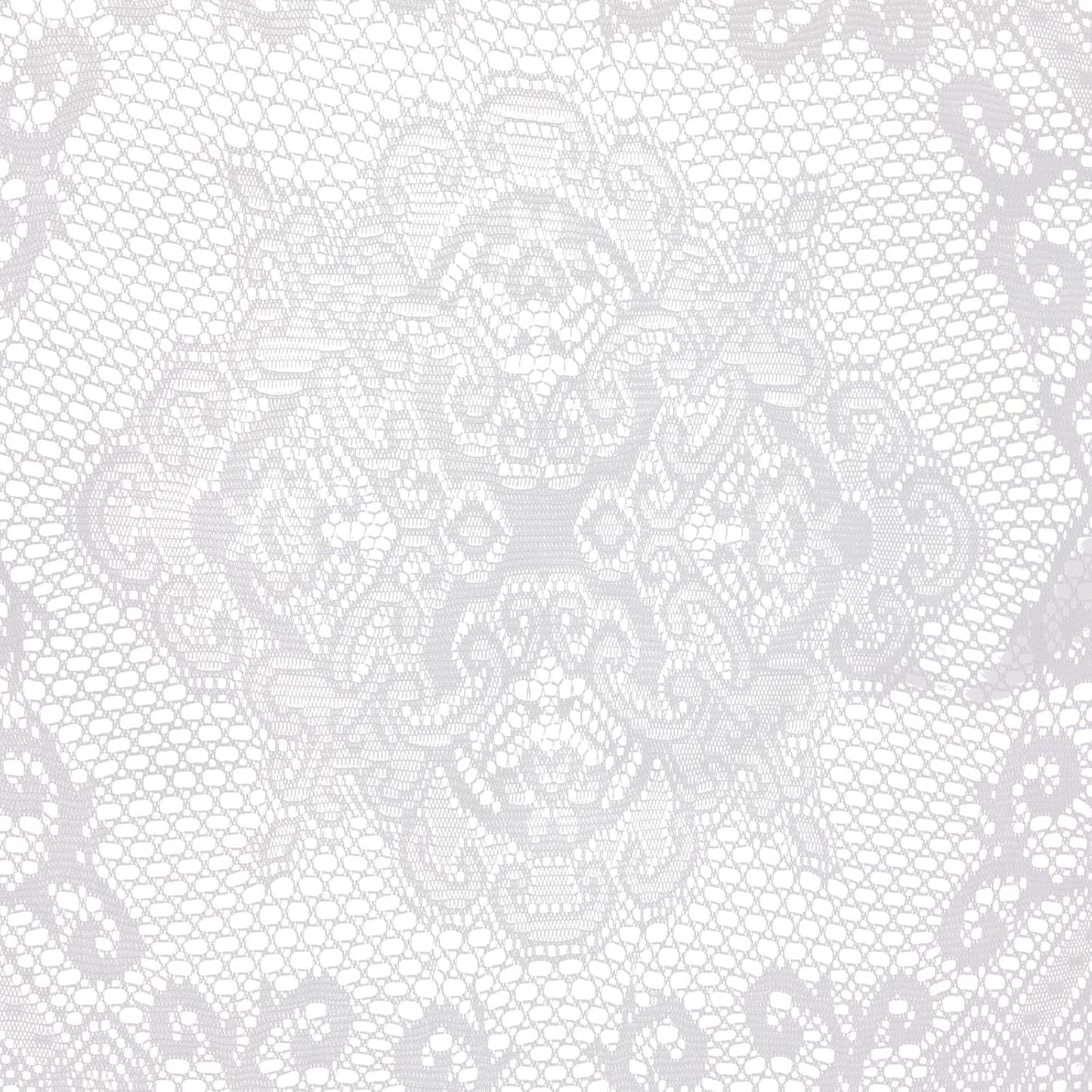Juvale Round White Lace Tablecloth - Polyester Table Cover for Wedding Reception, Vintage Round Cover with Scalloped