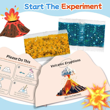 rifamee 24Pcs Volcano Eruption Science Kit Party Favor Experiments Gifts for 4-6 8-12 Age Boys and Girls Valentine's Day Christmas (Volcano 2, One Size)