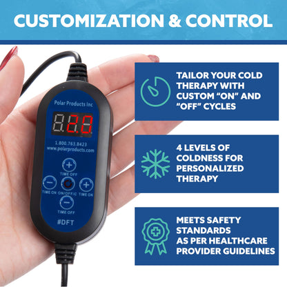 Polar Active Ice 3.0 | 9 QT Cold Therapy Ice Machine | Programmable Timer | Knee & Joint Pad | Cryotherapy Pain Relief System | Ace Bandage Style Compression