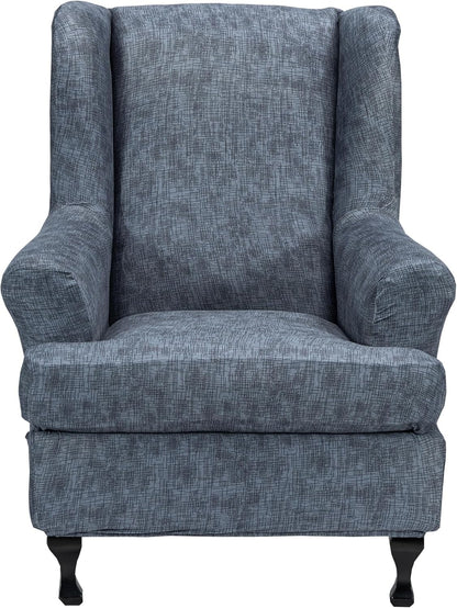 2 Chair,A02 CRFATOP Printed Wing Chair Slipcovers Piece Stretch Wingback Chair Cover Spandex Fabric Wingback Armchair